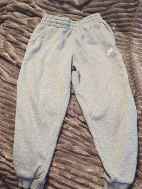 Nike Kids Light Gray Fleece Joggers